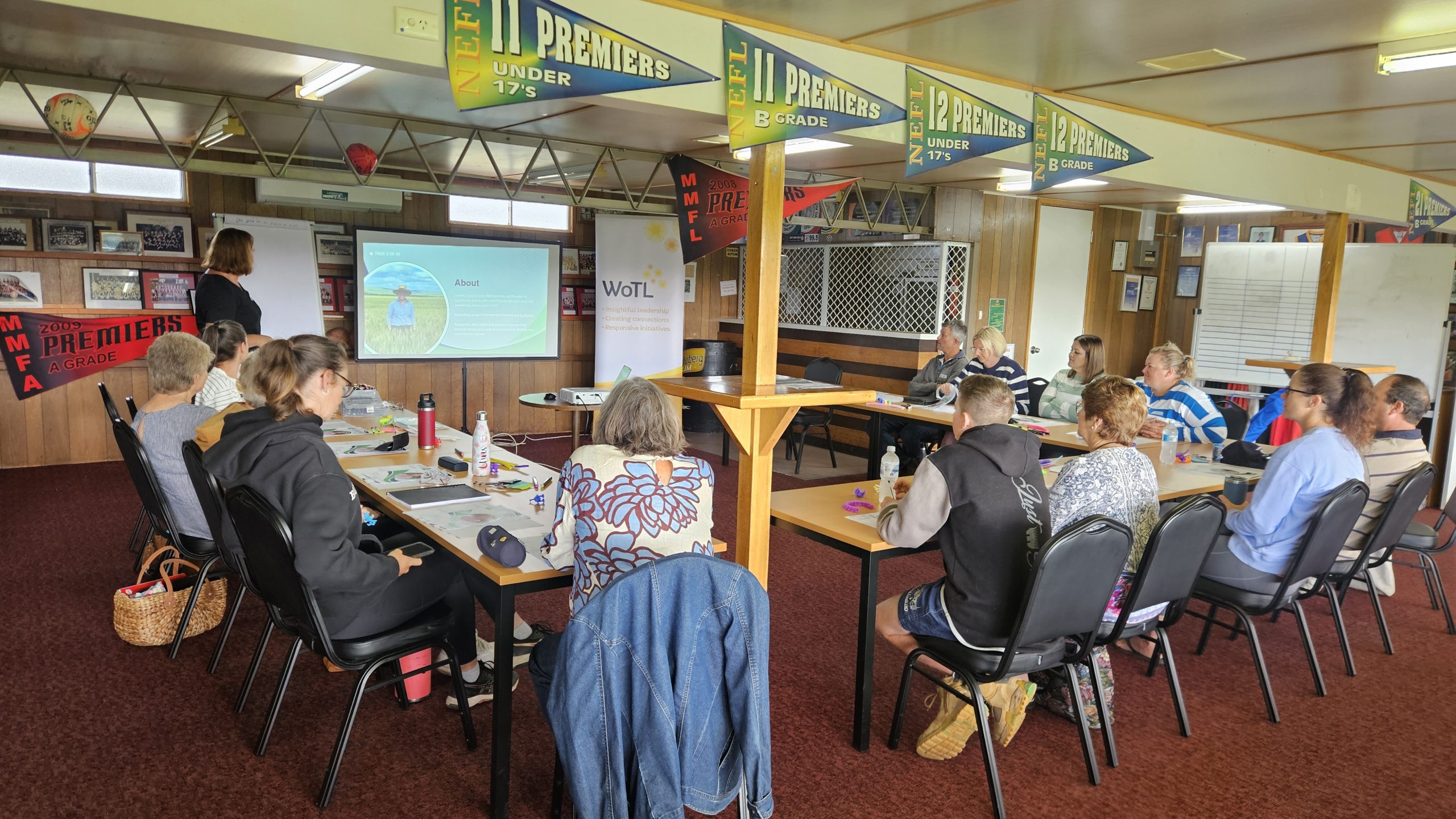 Paige Cross, Stepping into Leadership graduate, with Minister Clare Scriven